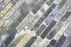 Azulejos de mosaico de piedra natural mármol verde mate pared suelo cocina baño ducha MOS40-0407