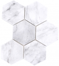 Azulejos de mosaico de piedra natural mármol blanco mate pared suelo cocina baño ducha MOS42-HX142