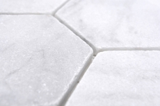 Azulejos de mosaico de piedra natural mármol blanco mate pared suelo cocina baño ducha MOS42-HX142