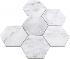 Azulejos de mosaico de piedra natural mármol blanco mate pared suelo cocina baño ducha MOS42-HX142