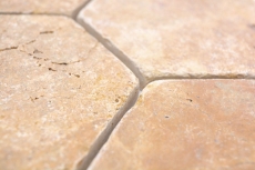 Mosaico de piedra natural azulejos terraza travertino amarillo dorado mate pared suelo cocina baño ducha MOS42-HX151