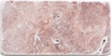 Azulejos de mosaico de piedra natural travertino rojo mate pared suelo cocina baño ducha MOSF-45-M450
