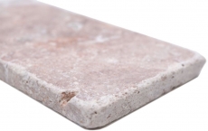 Azulejos de mosaico de piedra natural travertino rojo mate pared suelo cocina baño ducha MOSF-45-M450