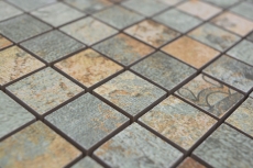 Mosaico de cerámica gres porcelánico beige marrón gris verde mate pared suelo cocina baño ducha MOS18-25CB_f