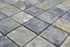 Mosaico de piedra natural mármol verde mate pared suelo cocina baño ducha MOS42-32-407_f