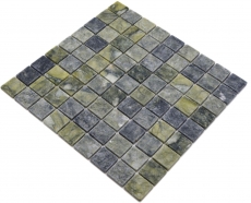 Mosaico de piedra natural mármol verde mate pared suelo cocina baño ducha MOS42-32-407_f