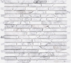 Azulejos de mosaico de piedra natural mármol blanco carrara look mate pared suelo cocina baño ducha MOS40-Brick2000_f