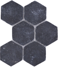 Azulejos de mosaico de piedra natural mármol negro mate pared suelo cocina baño ducha MOS42-HX143_f