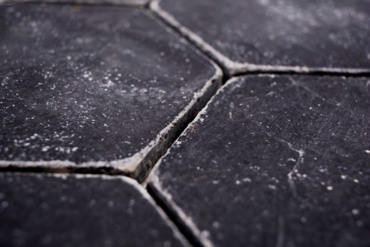 Azulejos de mosaico de piedra natural mármol negro mate pared suelo cocina baño ducha MOS42-HX143_f