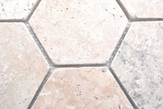 Azulejos de mosaico de piedra natural travertino beige mate pared suelo cocina baño ducha MOS42-HX146_f