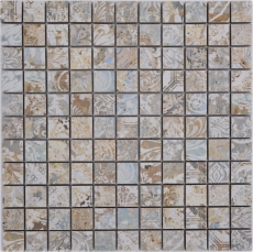 Muestra de mano cerámica mosaico gres porcelánico multicolor mate pared suelo cocina baño ducha MOS18-25CS_m