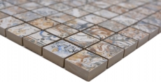 Muestra de mano cerámica mosaico porcelana gres fuerte multicolor mate pared suelo cocina baño ducha MOS18-25CV_m