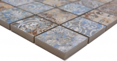 Mano patrón de cerámica mosaico de gres porcelánico fuerte multicolor mate pared piso cocina baño ducha MOS14-47CV_m