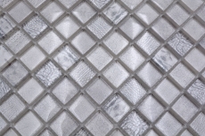 Muestra de mano mosaico de vidrio mosaico azulejo blanco brillante África pared cocina baño ducha MOS68-WL14_m