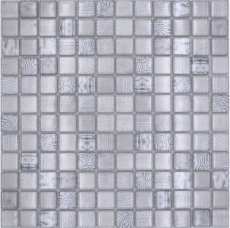 Muestra de mano mosaico de vidrio mosaico azulejo blanco brillante África pared cocina baño ducha MOS68-WL14_m