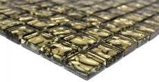 Muestra de mano mosaico de vidrio mosaico azulejo oro brillante pared suelo cocina baño ducha MOS78-8GO3_m