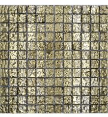 Muestra de mano mosaico de vidrio mosaico azulejo oro brillante pared suelo cocina baño ducha MOS78-8GO3_m