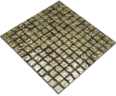 Muestra de mano mosaico de vidrio mosaico azulejo oro brillante pared suelo cocina baño ducha MOS78-8GO3_m