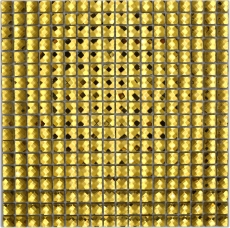 Mano patrón de diamante azulejo de mosaico de oro brillante piso de la pared cocina baño ducha MOS130-GO821_m