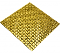 Mano patrón de diamante azulejo de mosaico de oro brillante piso de la pared cocina baño ducha MOS130-GO821_m