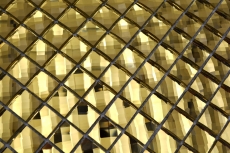 Mano patrón diamante mosaico azulejo oro brillante pared piso cocina baño ducha MOS130-GO823_m