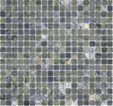 Mano patrón de piedra natural mosaico de mármol verde mate pared piso cocina baño ducha MOS38-15-407_m