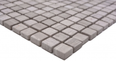 Muestra de la mano de piedra natural mosaico de mármol gris mate pared piso cocina baño ducha MOS38-15-2012_m