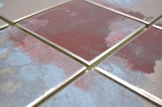 Mano patrón de cerámica mosaico de cerámica multicolor mate pared cocina baño ducha MOS22-1236_m