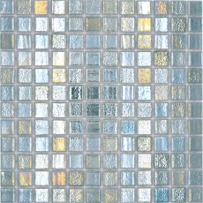 Muestra de mano piscina mosaico piscina mosaico de vidrio verde pastel iridiscente multicolor brillante pared suelo cocina baño ducha MOS220-P55253_m