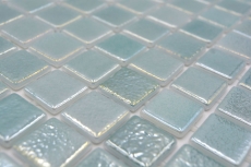 Muestra de mano piscina mosaico piscina mosaico de vidrio verde pastel iridiscente multicolor brillante pared suelo cocina baño ducha MOS220-P55253_m