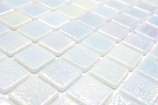Muestra de mano piscina mosaico piscina mosaico de vidrio crema iridiscente multicolor brillante pared suelo cocina baño ducha MOS220-P55254_m