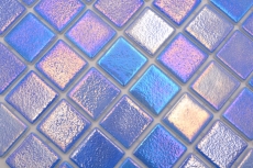 Muestra de mano piscina mosaico piscina mosaico de vidrio mosaico azul iridiscente multicolor brillante pared suelo cocina baño ducha MOS220-P55382_m
