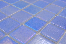Muestra de mano piscina mosaico piscina mosaico de vidrio mosaico azul iridiscente multicolor brillante pared suelo cocina baño ducha MOS220-P55382_m