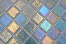 Muestra de mano piscina mosaico piscina mosaico de vidrio verde pastel iridiscente multicolor brillante pared suelo cocina baño ducha MOS220-P55383_m