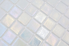 Muestra de mano piscina mosaico piscina mosaico de vidrio crema iridiscente multicolor brillante pared suelo cocina baño ducha MOS220-P55384_m