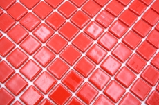 Muestra de mano piscina mosaico piscina mosaico de vidrio mosaico rojo brillante pared suelo cocina baño ducha MOS220-P25808_m