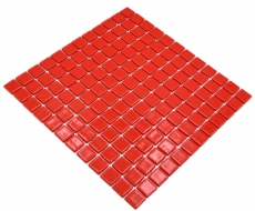 Muestra de mano piscina mosaico piscina mosaico de vidrio mosaico rojo brillante pared suelo cocina baño ducha MOS220-P25808_m