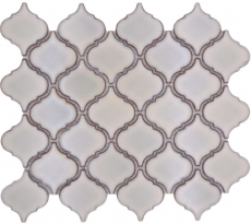 Muestra de mano cerámica mosaico mosaico azulejos blanco antiguo brillante pared suelo cocina baño ducha MOS13-PAW5_m