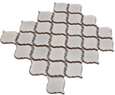 Muestra de mano cerámica mosaico mosaico azulejos blanco antiguo brillante pared suelo cocina baño ducha MOS13-PAW5_m