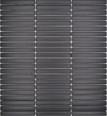 Muestra de mano cerámica mosaico mosaico azulejos negro mate pared cocina baño ducha MOS24-CG01_m