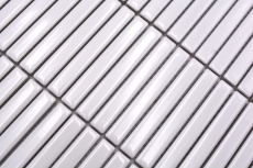 Muestra de mano cerámica mosaico mosaico azulejos blanco brillante pared cocina baño ducha MOS24-CG11_m