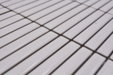 Muestra de mano cerámica mosaico mosaico azulejos blanco brillante pared cocina baño ducha MOS24-CG11_m