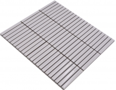 Muestra de mano cerámica mosaico mosaico azulejos blanco brillante pared cocina baño ducha MOS24-CG11_m