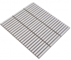 Muestra de mano cerámica mosaico mosaico azulejos blanco antiguo brillante pared cocina baño ducha MOS24-CG31_m