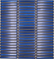 Muestra de mano cerámica mosaico mosaico azulejos azul cobalto brillante pared cocina baño ducha MOS24-CG51_m