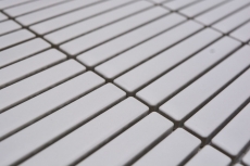 Muestra de mano cerámica mosaico mosaico azulejos blanco mate pared cocina baño ducha MOS24-CG91_m