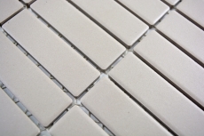 Mosaico de azulejos de cerámica barras de color gris claro sin esmaltar MOS24-1202_f