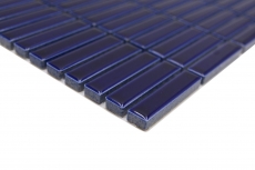 Cerámica mosaico varillas retro 50s 60s tiras azul cobalto brillante MOS24-BM5