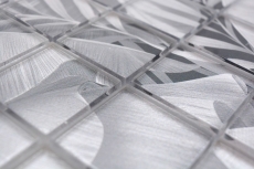 Mosaico de vidrio mosaico azulejo rainforest grey leaves optics MOS88-Pic03