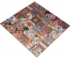 Autoadhesivo mosaico estera metal retro mandala patrón estera Afrikaans ornamento MOS200-U01
